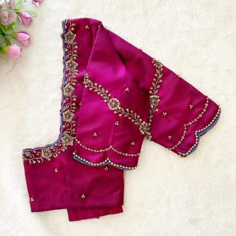 floral with zardosi work