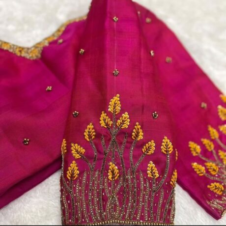 Aariwork pink blouse