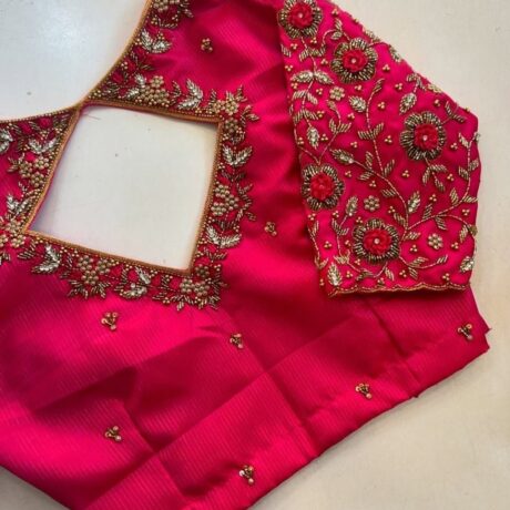 Reddish Pink shade bridal work