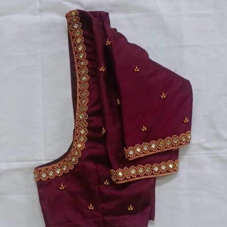 Simple aariwork blouse