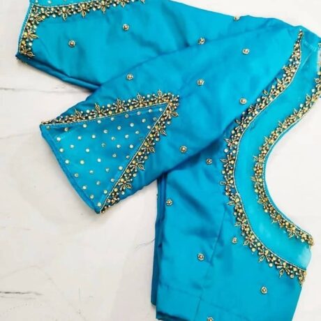 Skyblue Aariwork Blouse